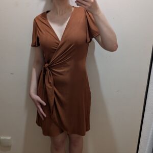 Socialite Wrap Dress, Rust (orange/ brown), US Medium